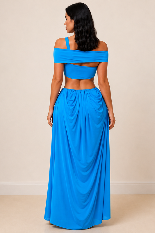 Rene Ruched Cutout Maxi Dress