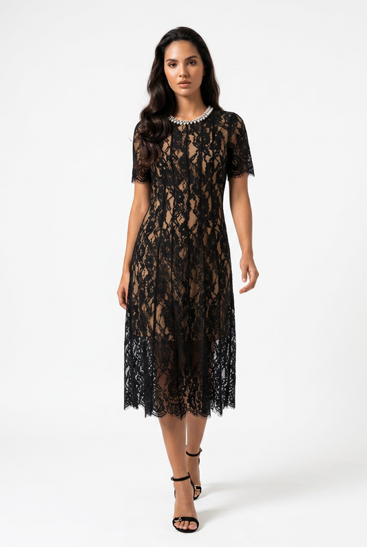 Camille Lace Midi Dress