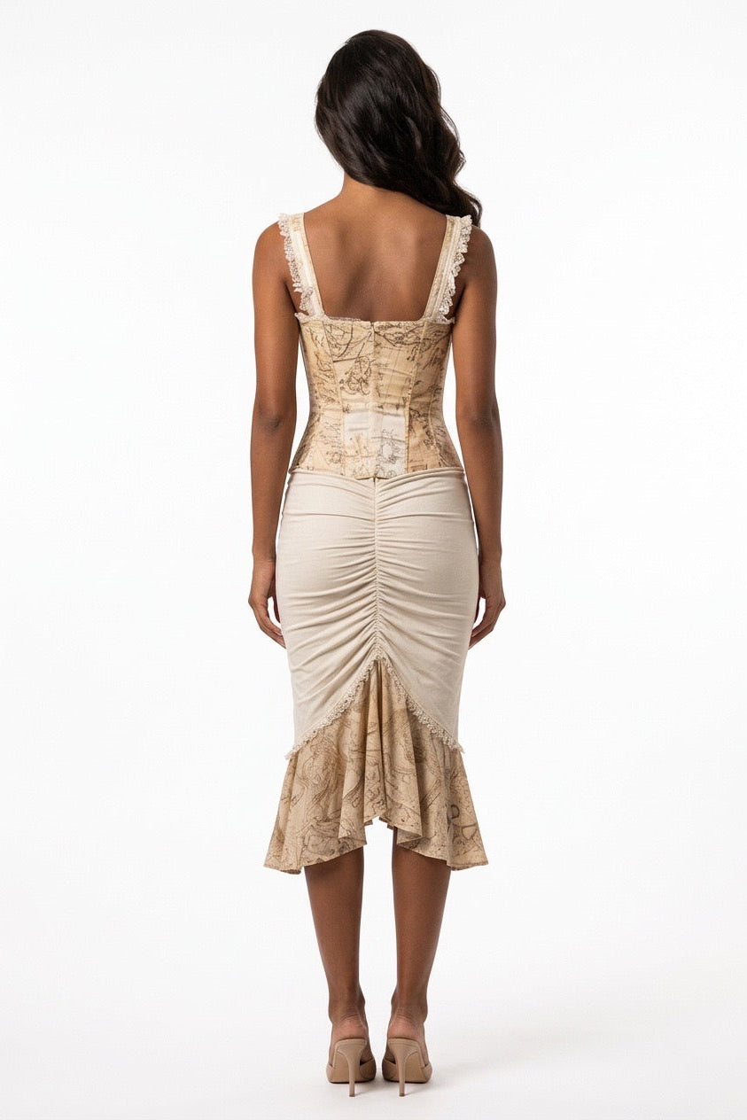 Amélie Corset Midi Dress