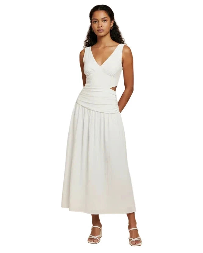 Luna Sculpted Cutout Midi Dress