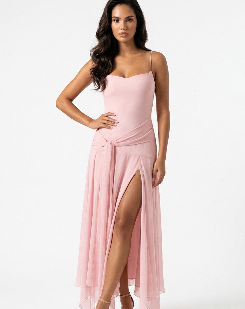 Slit Spaghetti Strap Dress