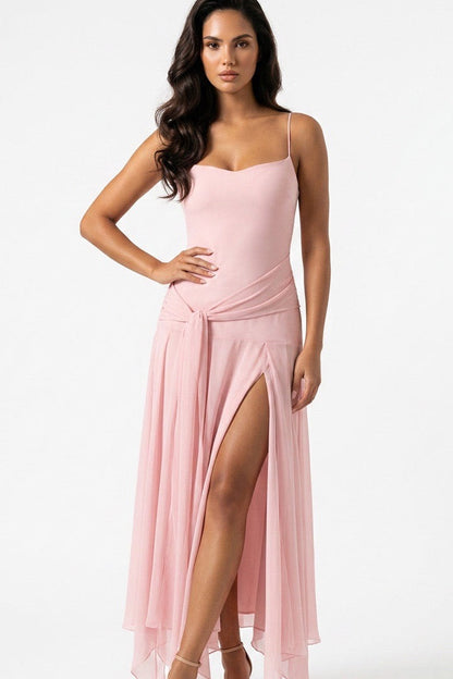 Slit Spaghetti Strap Dress