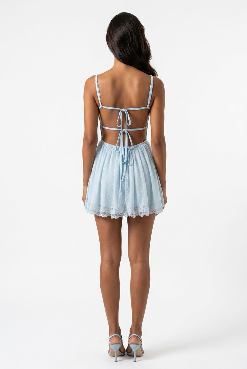 Celeste Lace Backless Mini Dress