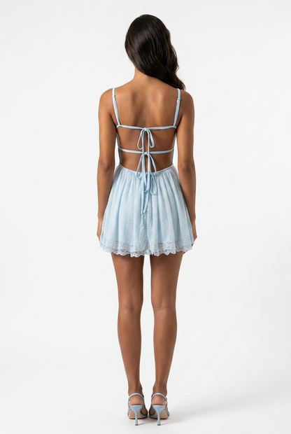 Celeste Lace Backless Mini Dress