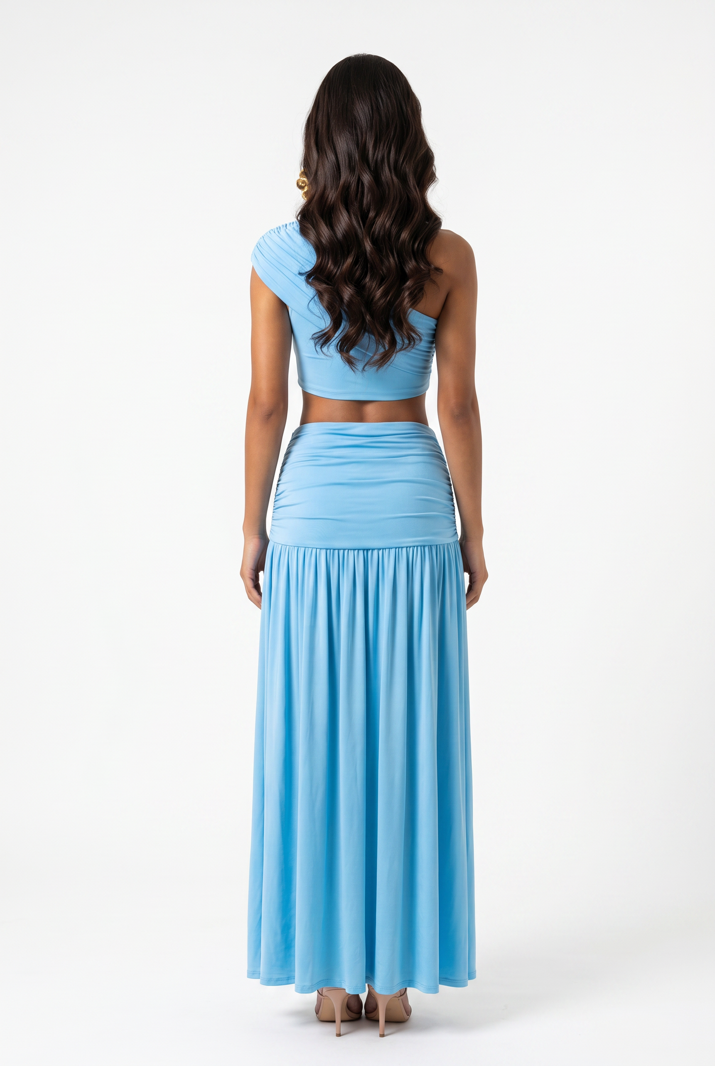 Celeste One-Shoulder Maxi Set