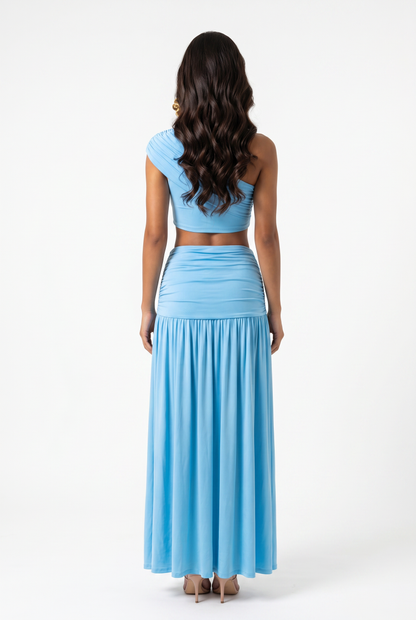 Celeste One-Shoulder Maxi Set