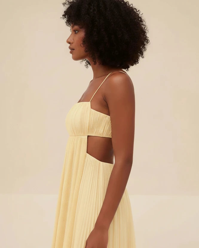 Luna Cutout Ruched Cami Maxi Dress