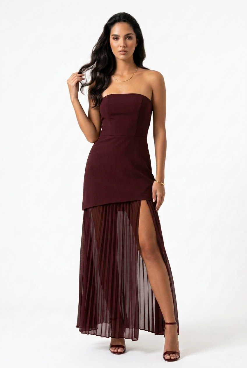 Aria Mesh Slit Dress