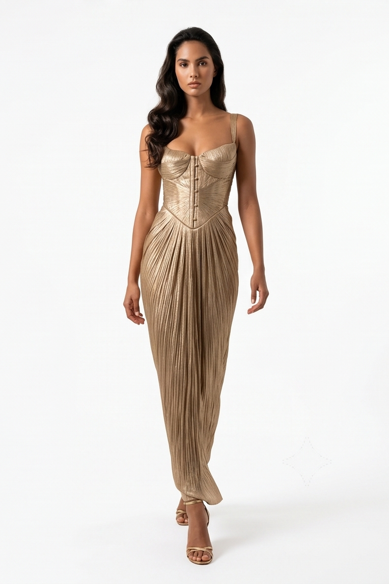 Lustre Corset Maxi Dress