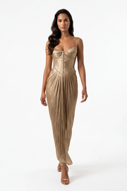 Lustre Corset Maxi Dress