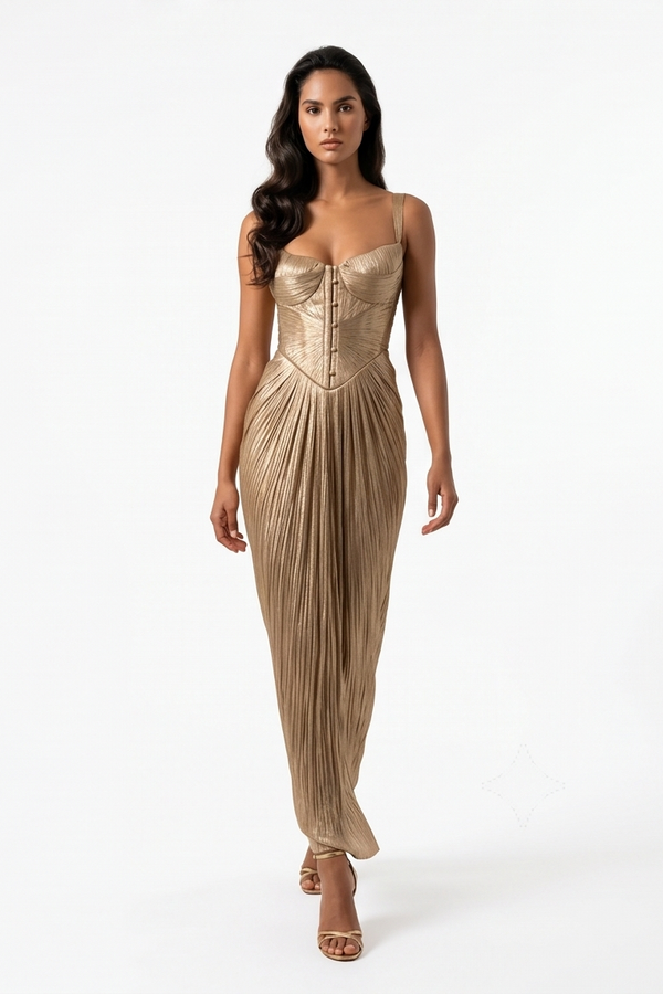 Lustre Corset Maxi Dress