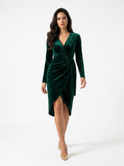 Elara Velvet Midi Dress