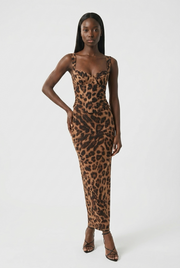 Leopard Sweetheart Maxi Dress