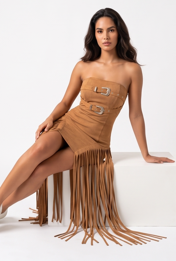 Sienna Fringe Mini Dress