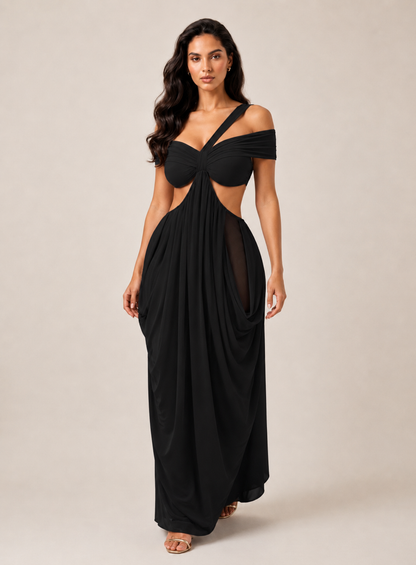 Rene Ruched Cutout Maxi Dress
