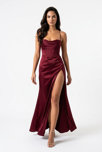 Sienna Satin Cowl Maxi Dress