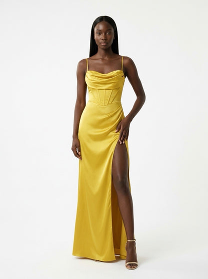Sienna Satin Cowl Maxi Dress