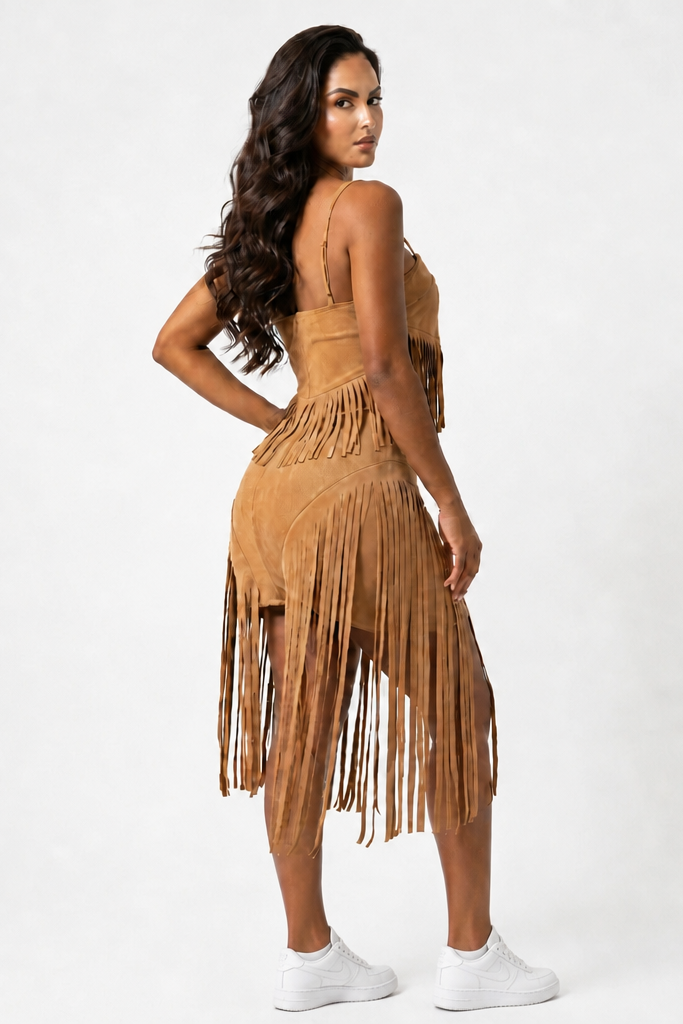 Sienna Fringe Mini Dress