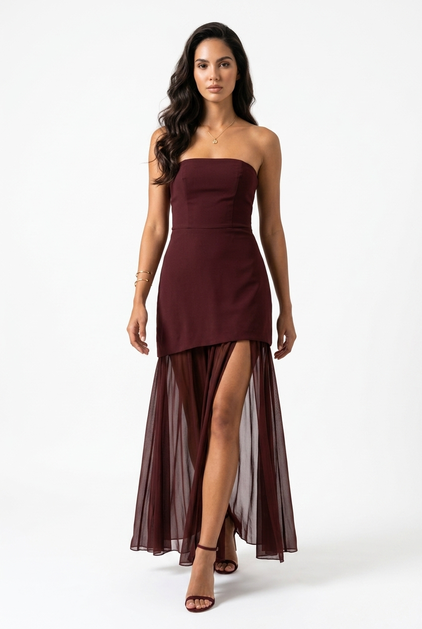 Aria Mesh Slit Dress