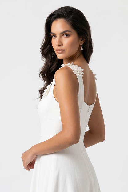 Ivory Blossom Midi Dress