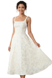Elowen Embroidered A-Line Midi Dress