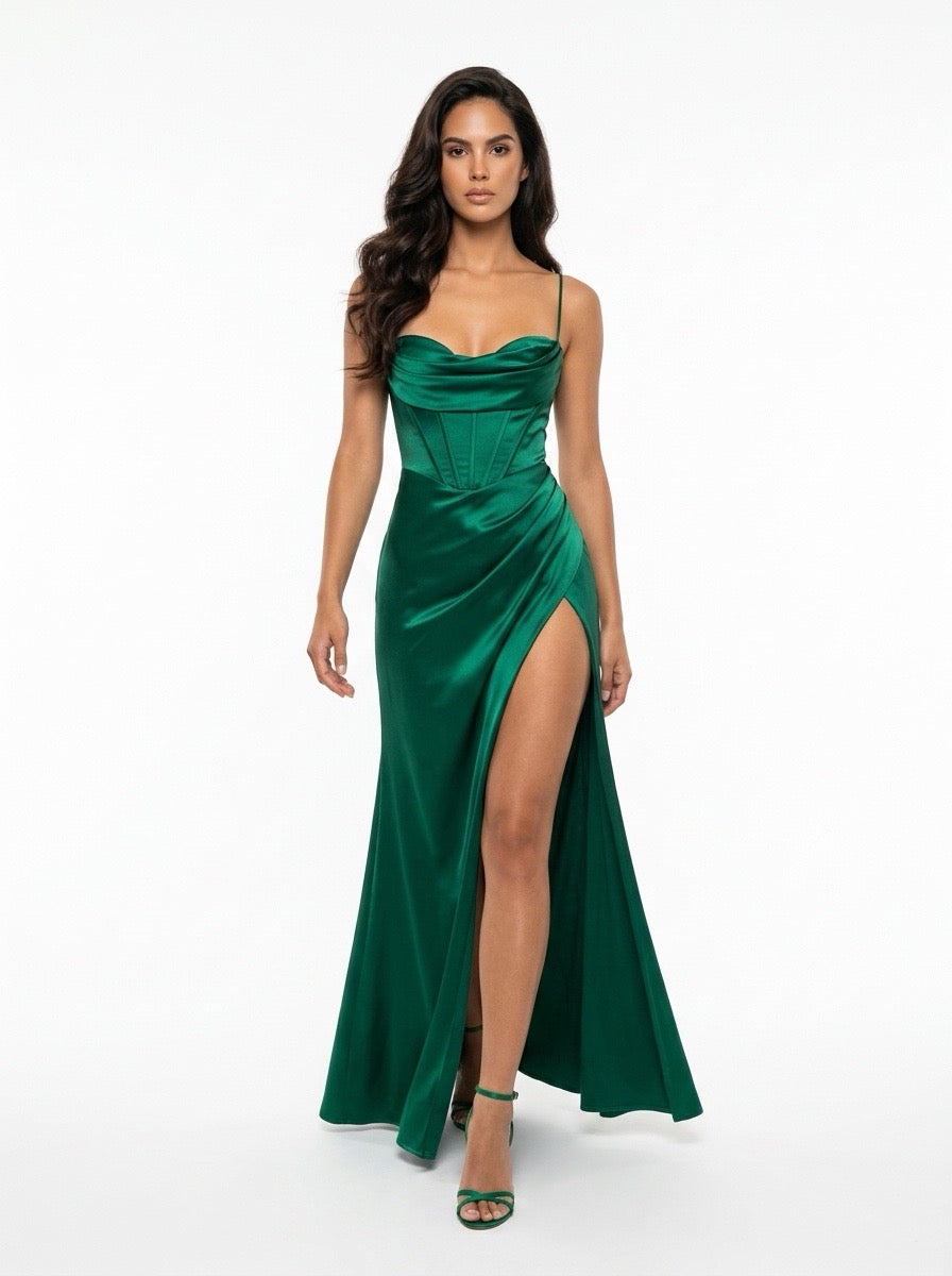 Sienna Satin Cowl Maxi Dress