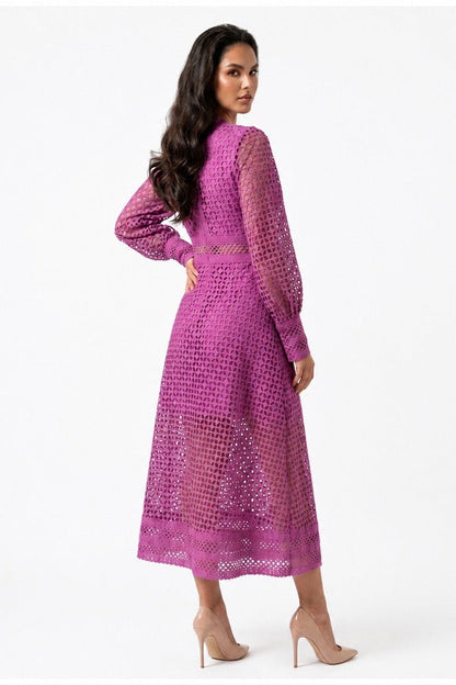 Amethyst Grace Lace Midi Dress