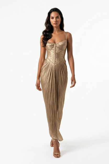 Lustre Corset Maxi Dress