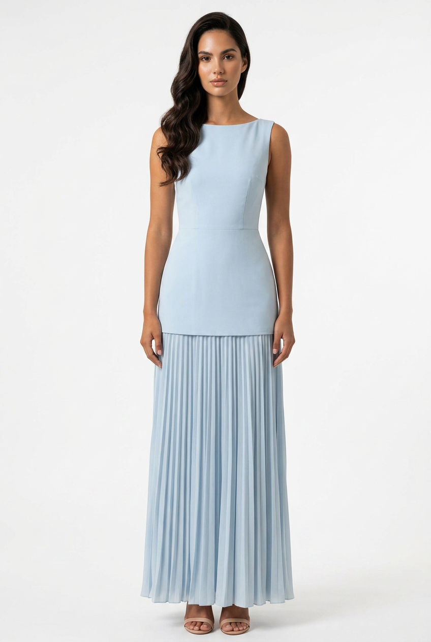 Valencia Pleated Maxi Skirt Set