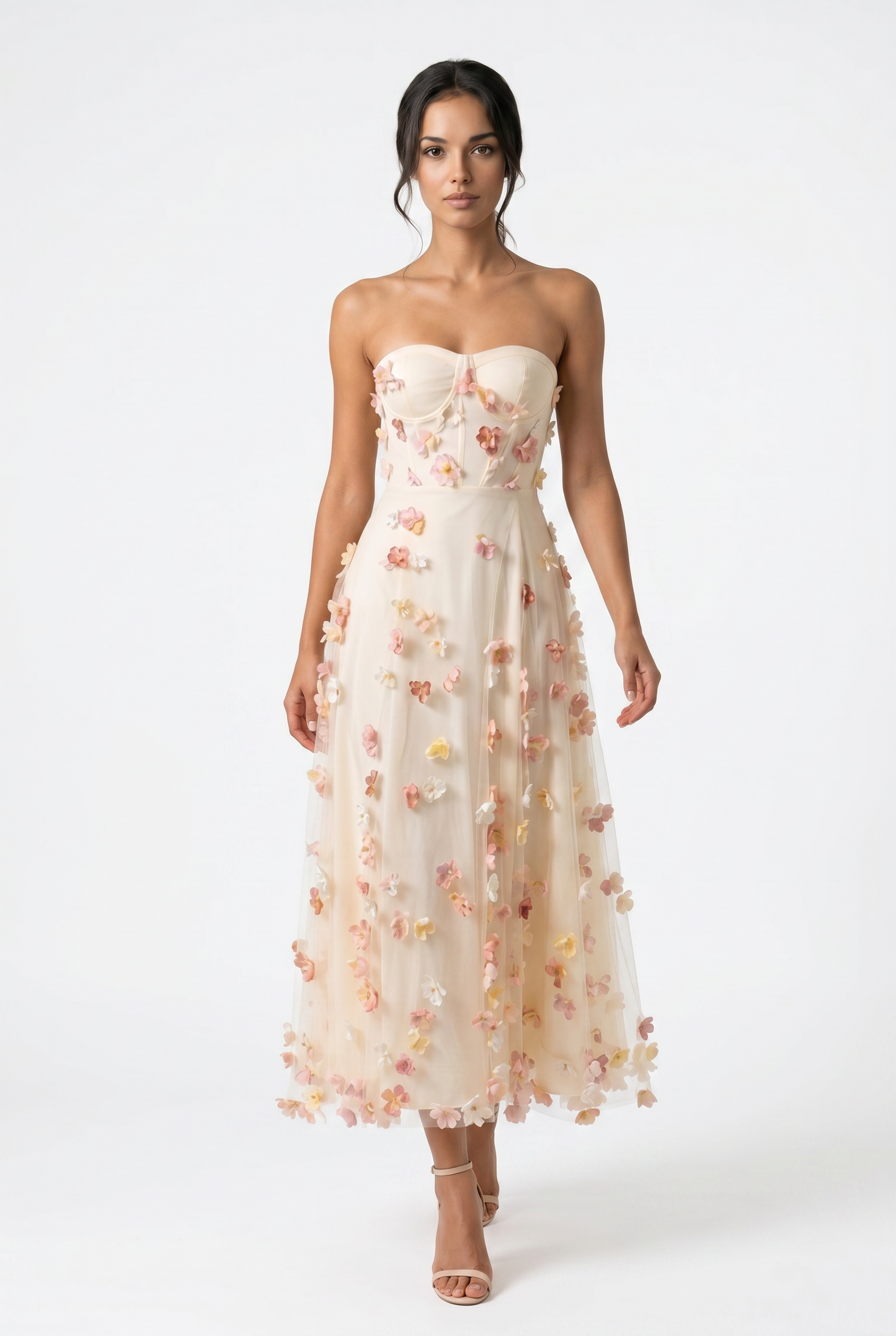 Blossom Strapless Maxi Dress