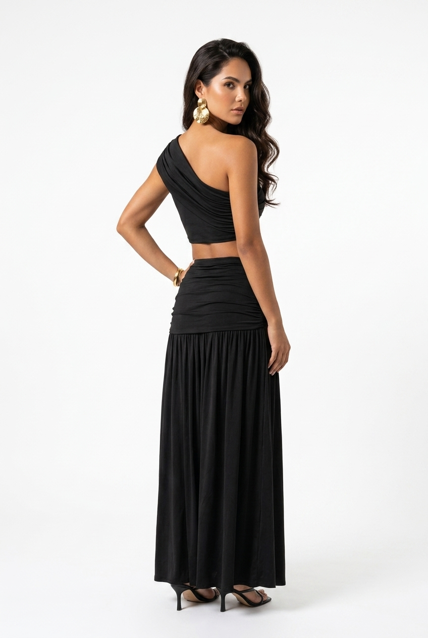 Celeste One-Shoulder Maxi Set