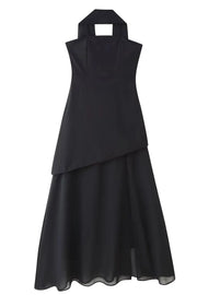 Aria Asymmetrical Tiered Tube Maxi Dress