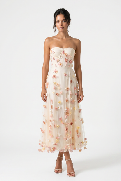 Blossom Strapless Maxi Dress