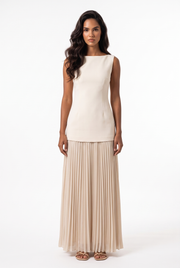 Valencia Pleated Maxi Skirt Set