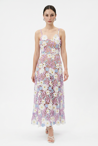 Aurora Floral Embroidered Maxi Dress