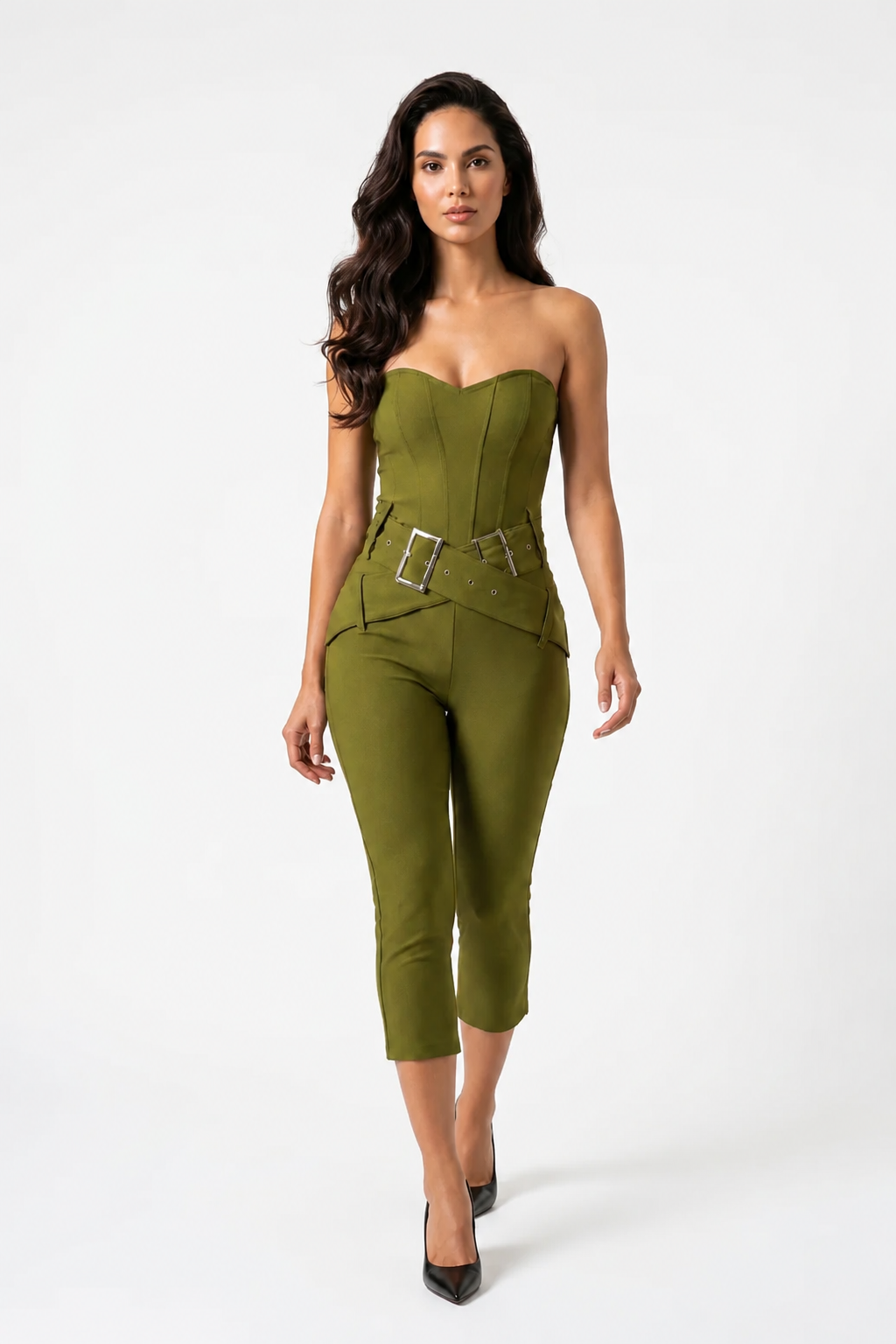 Sophia Belted Tube Jumpsuit