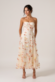 Blossom Strapless Maxi Dress