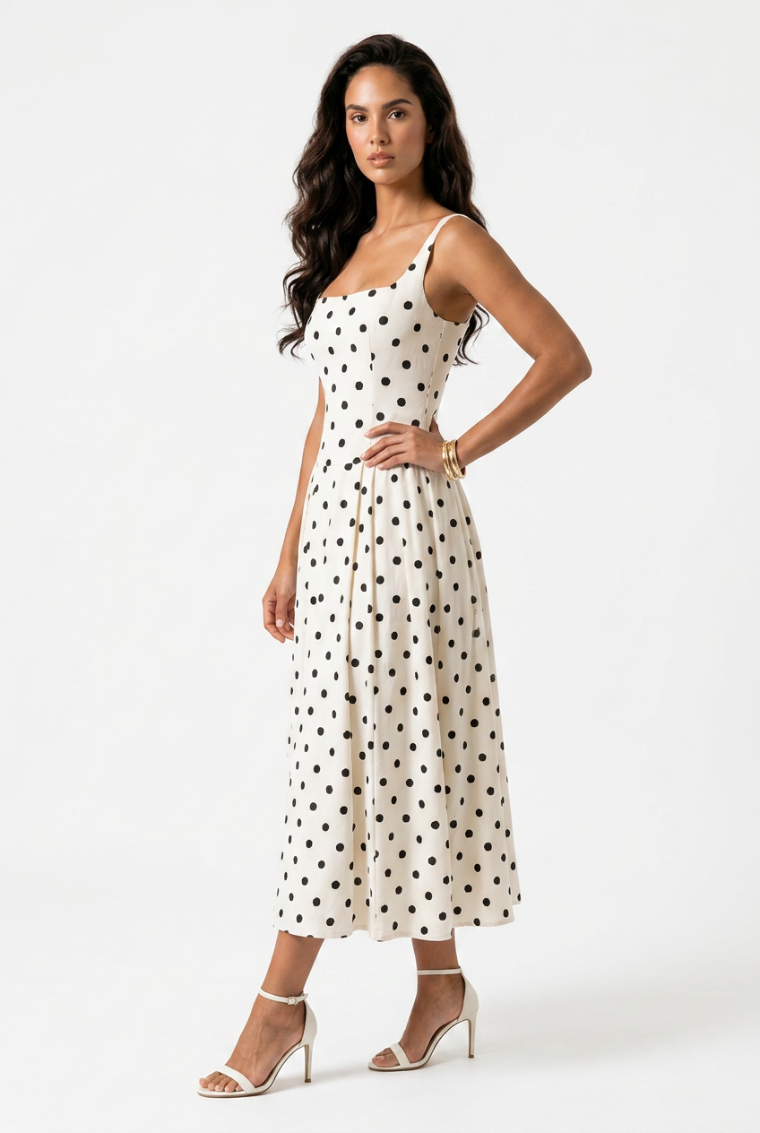 Monroe Polka Maxi Dress