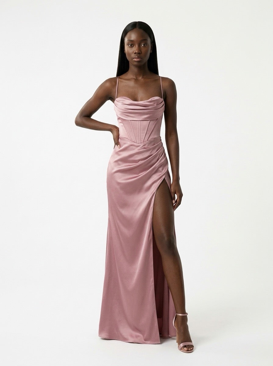 Sienna Satin Cowl Maxi Dress