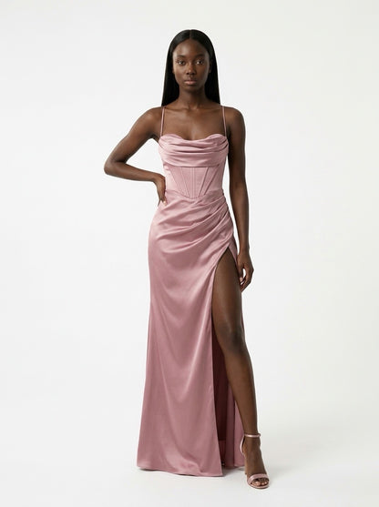 Sienna Satin Cowl Maxi Dress