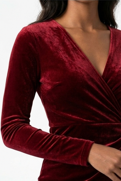 Elara Velvet Midi Dress