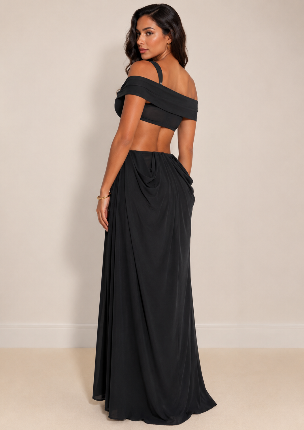 Rene Ruched Cutout Maxi Dress
