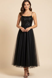 Celestia Lace-Up Back Mesh Gown