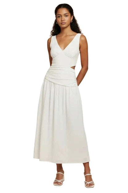 Luna Sculpted Cutout Midi Dress