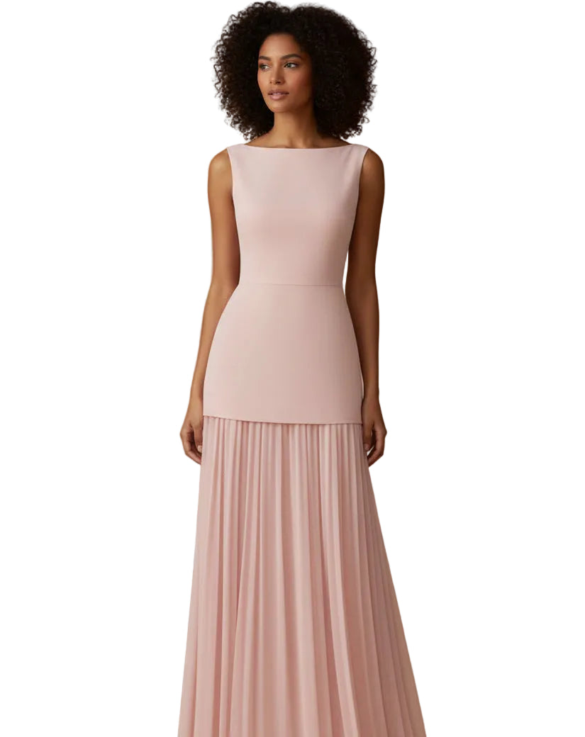 Valencia Pleated Maxi Skirt & Sleeveless Top Set